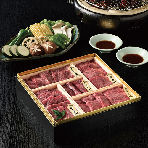 米沢牛・鹿児島県産 黒毛和牛 焼肉用詰合せ御膳 5種 計680g