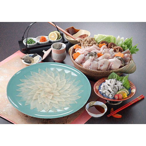 ＜山賀＞天然トラフグ刺身チリセット　80g500g